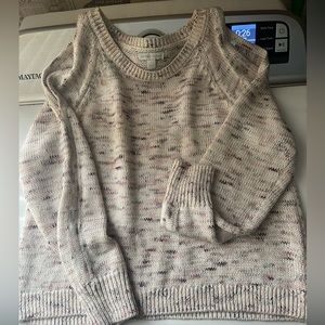New York & Company cold shoulder knit top M